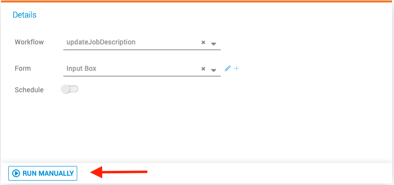Automation Run Manually
