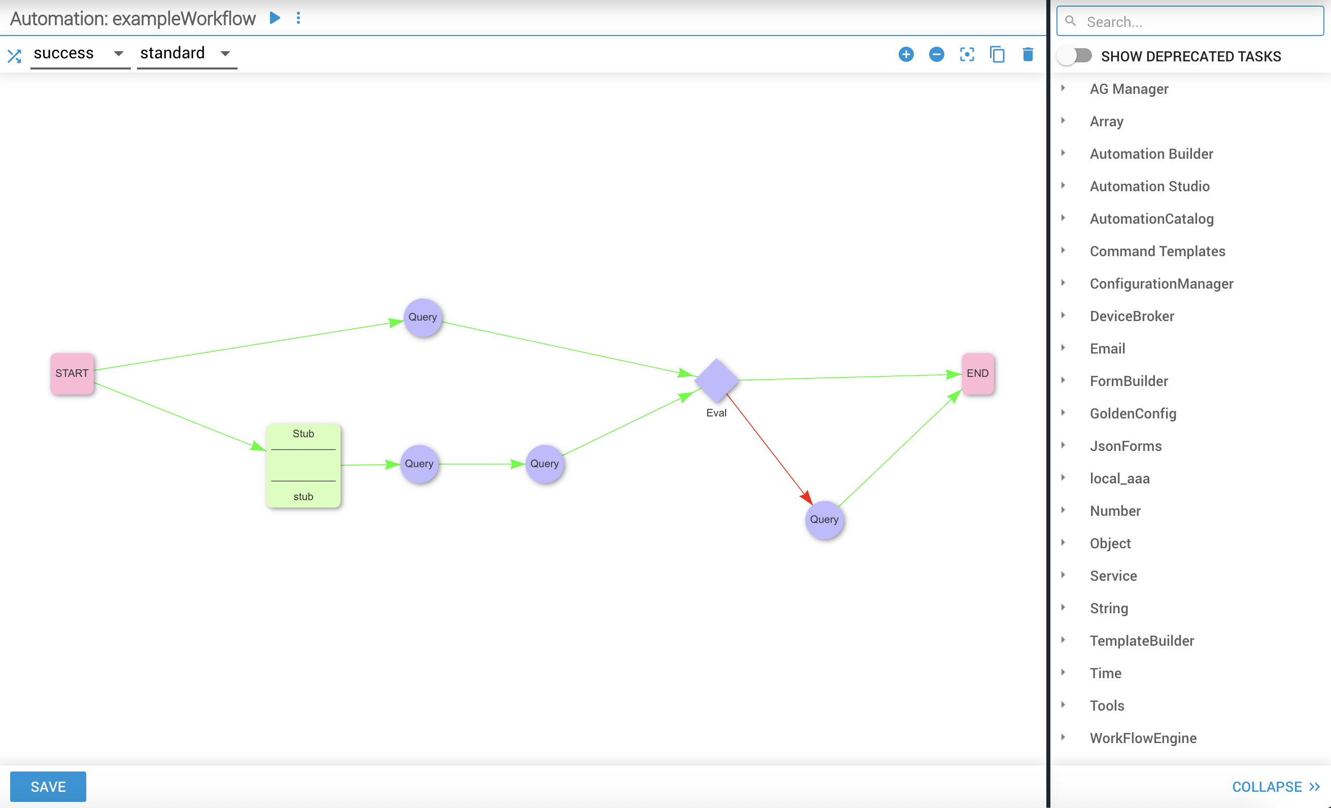Parallel Branching with Unused Transitions