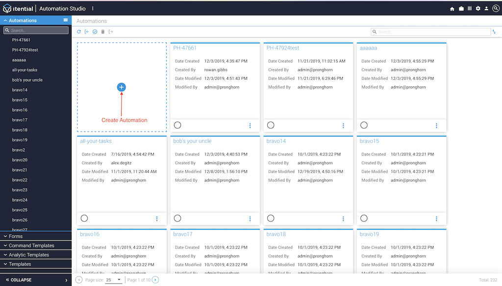 Create Automation View