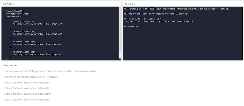 Jinja2 Iteration Template