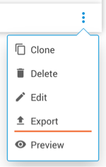 Card Menu Export