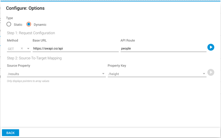 Editor Dynamic Options