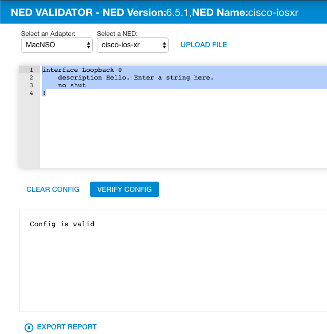 Cisco IOSXR Configuration Result