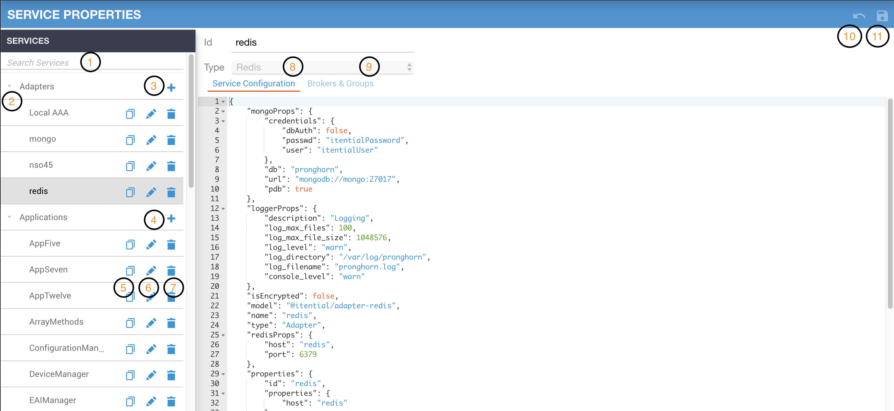 Server Properties View