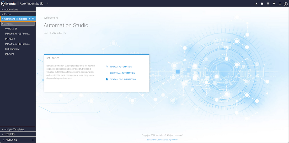 View all Command Templates