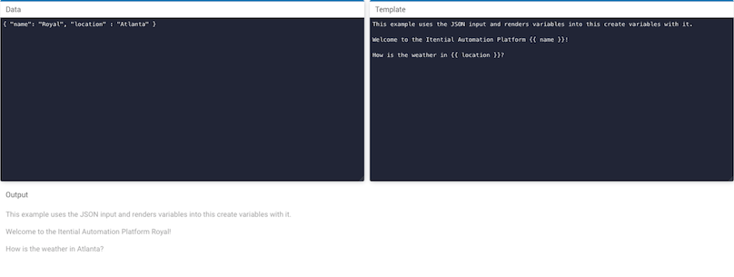 Jinja2 Variables Template
