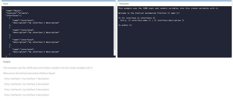 Jinja2 Iteration Template