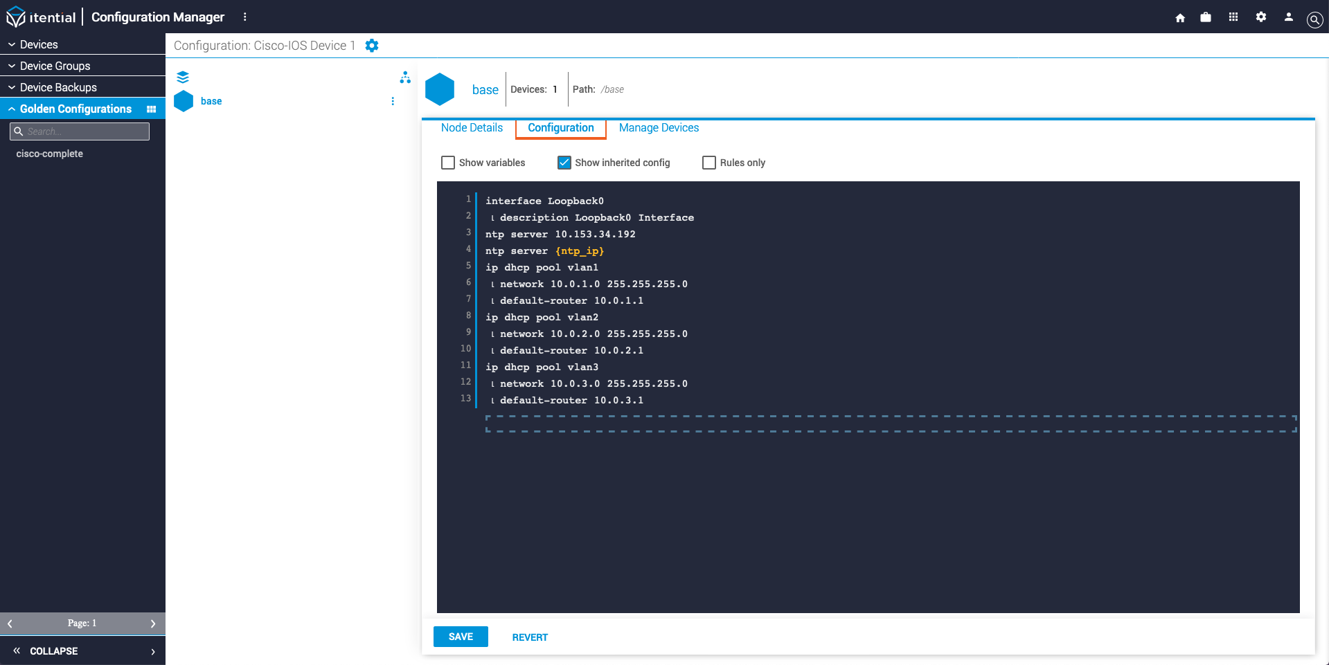 Configuration Spec