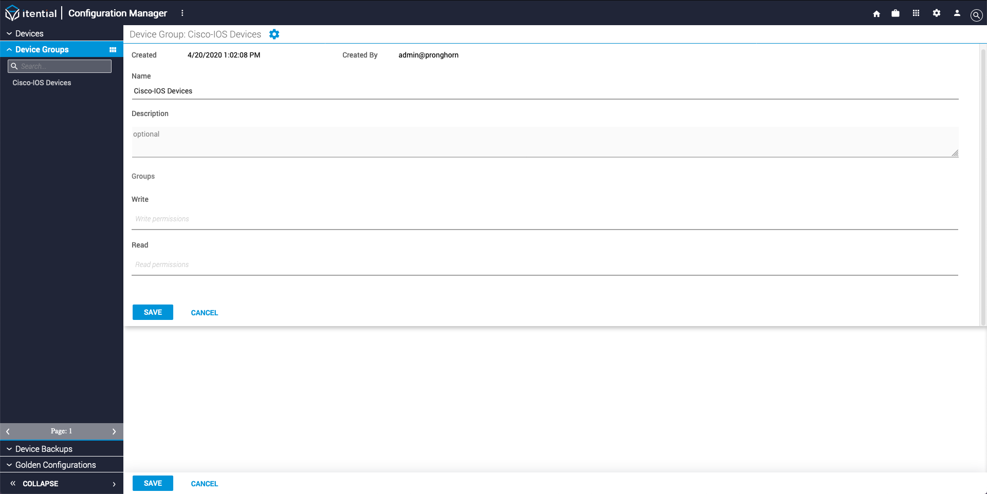 Edit Device Group Details