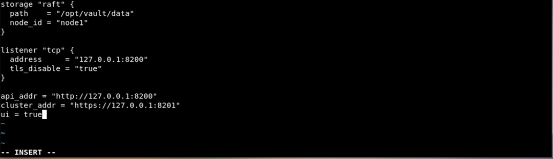 Edit config