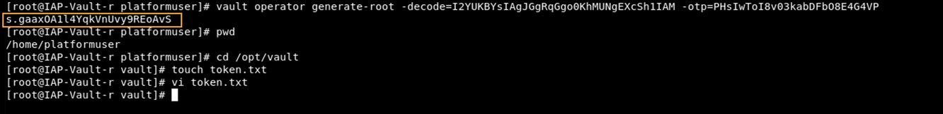 Store new root key