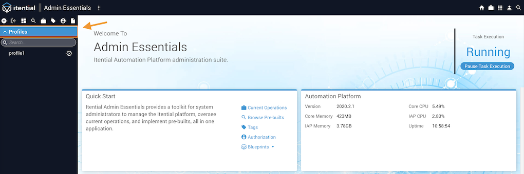 Admin Essentials Profiles