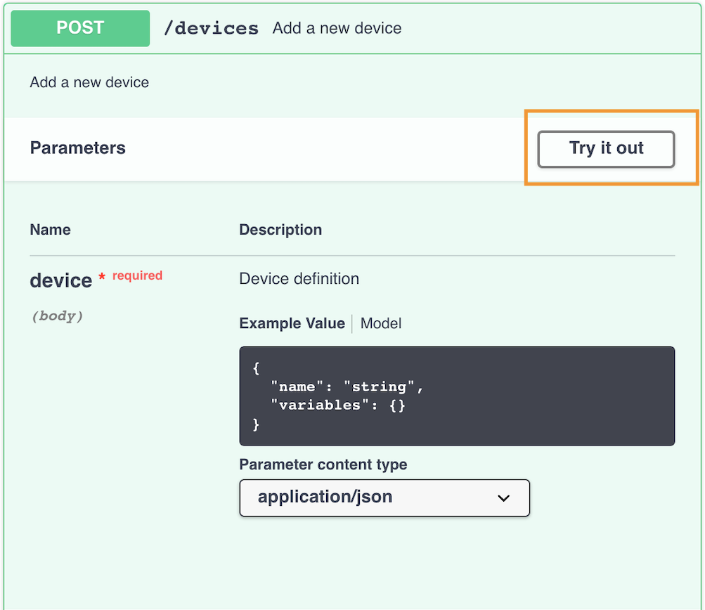 API Try it Out