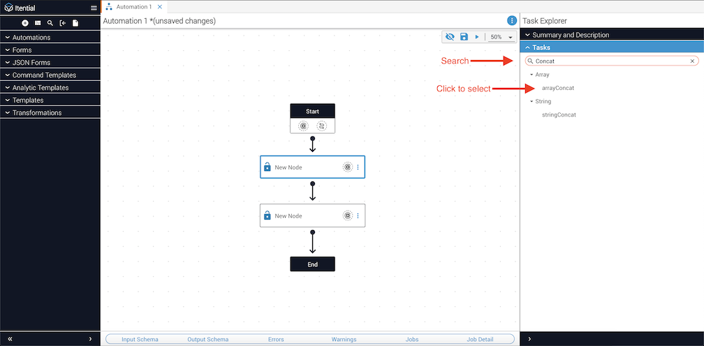 Walk-through: Search arrayConcat
