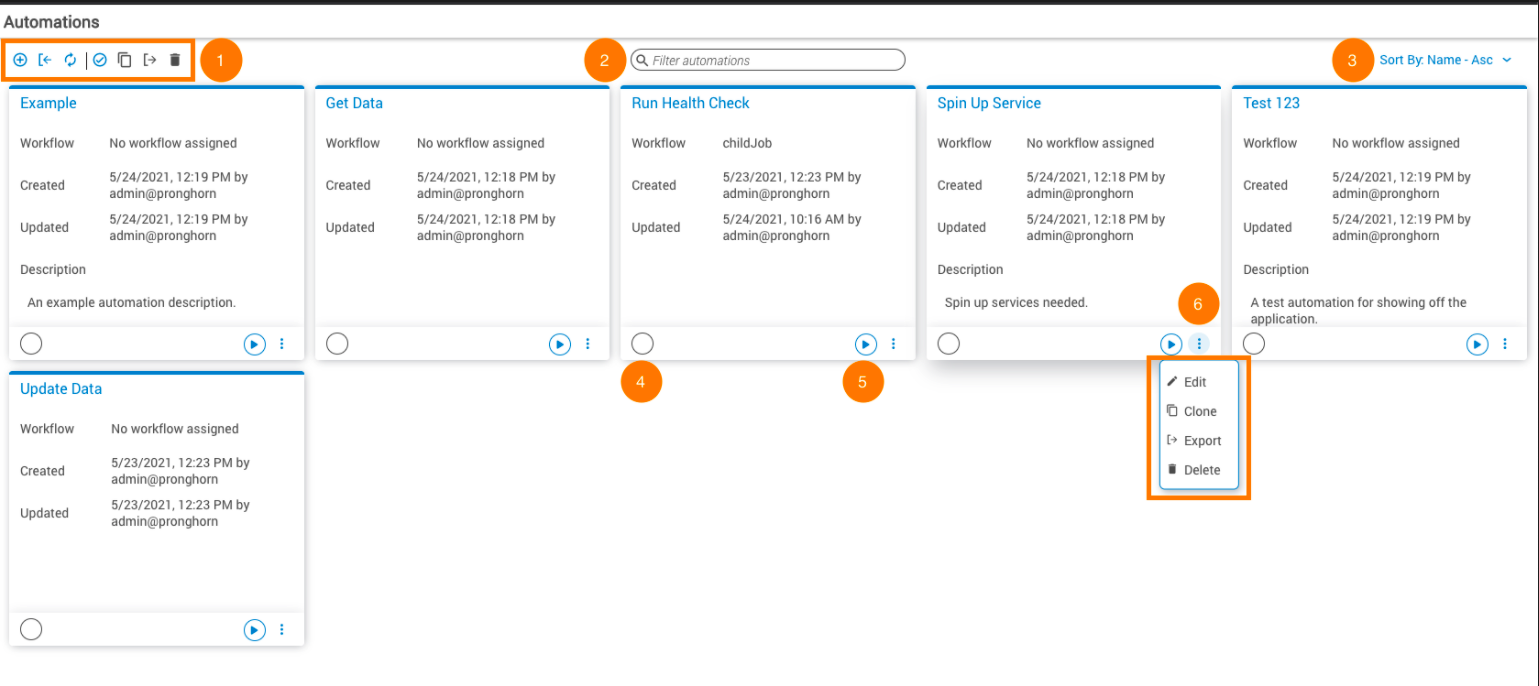 Automations Collection View