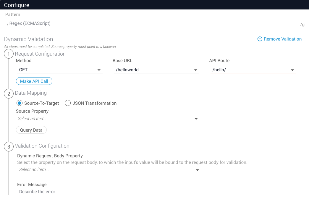 JSON Forms Validation