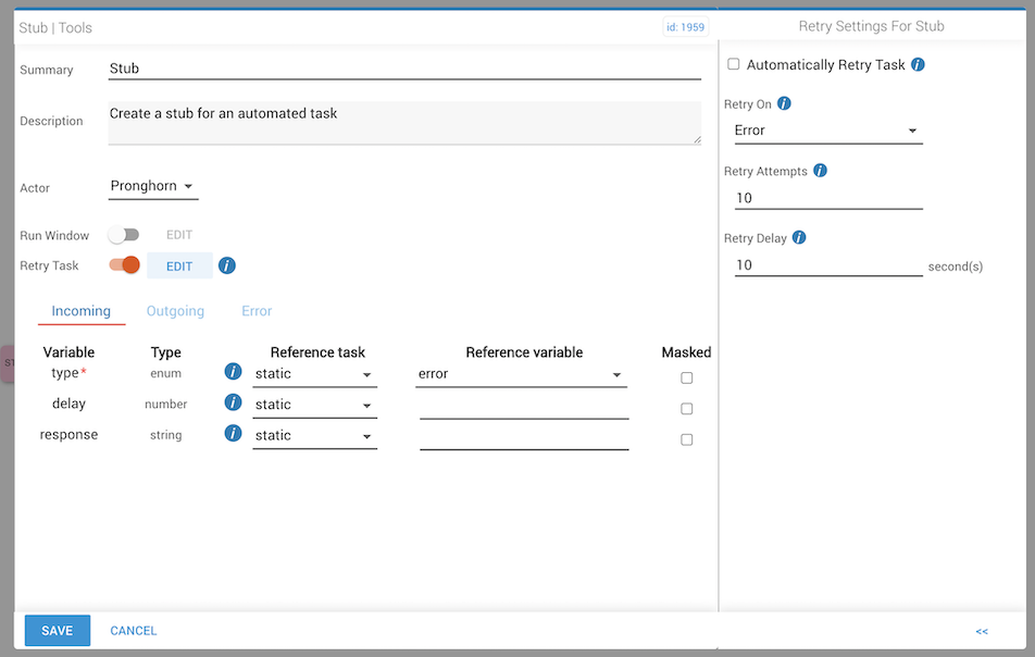 Workflow Retry Task