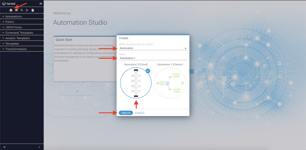 Walk-through: Create