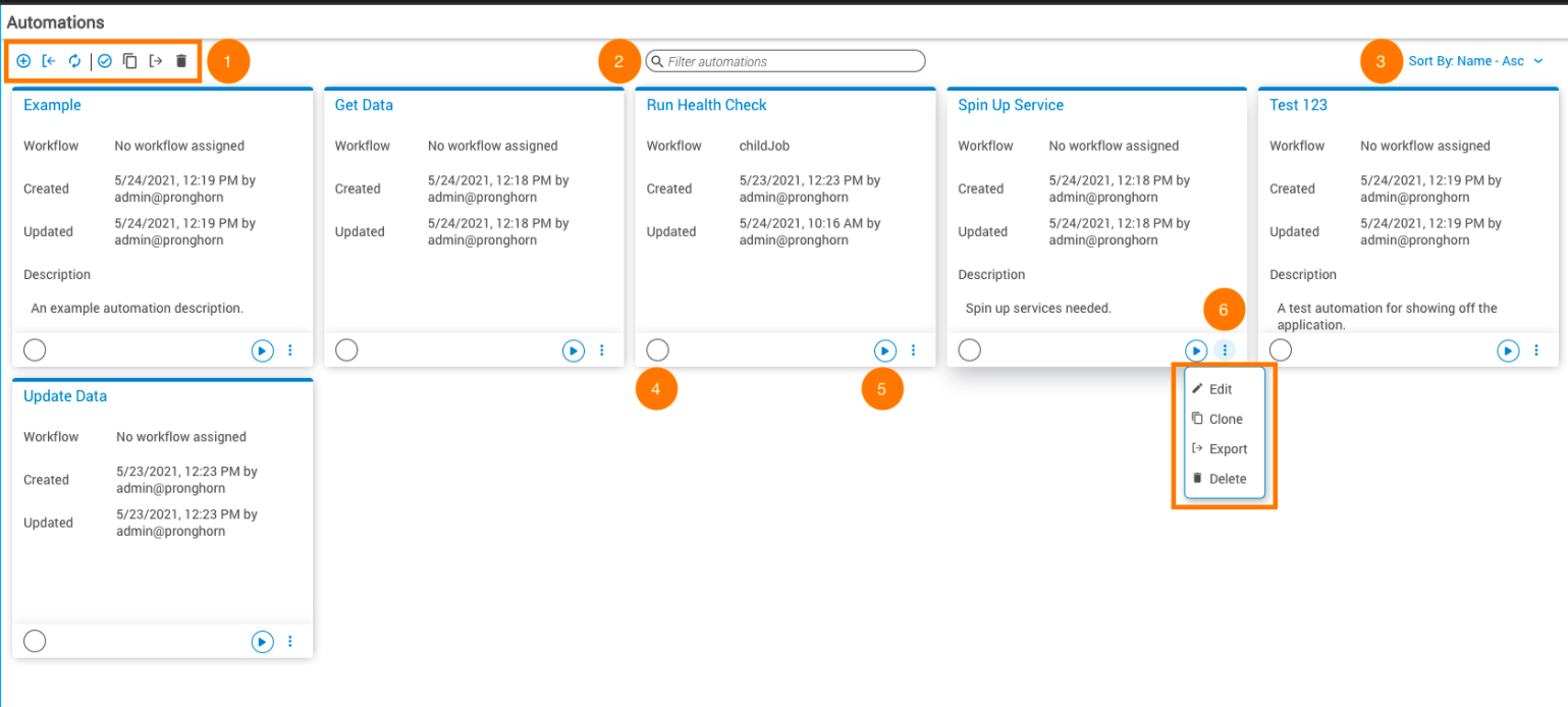 Automations Collection View
