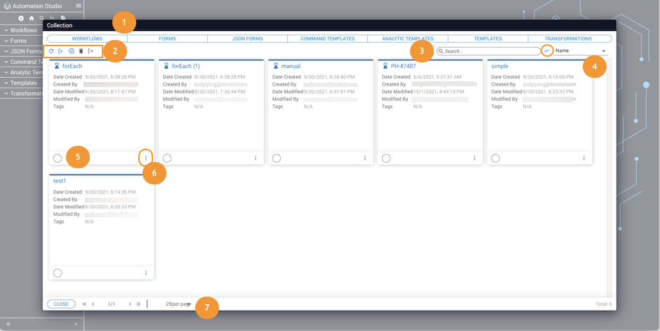 Automation Studio Collection View